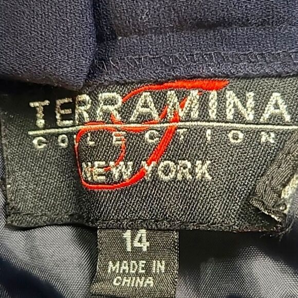 Terramina Collection NY Navy Blue Midi-Skirt, Size 14 - Picture 6 of 6